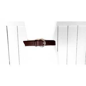 Liz Claiborne brown wide leather belt/vintage brown Liz belt/small